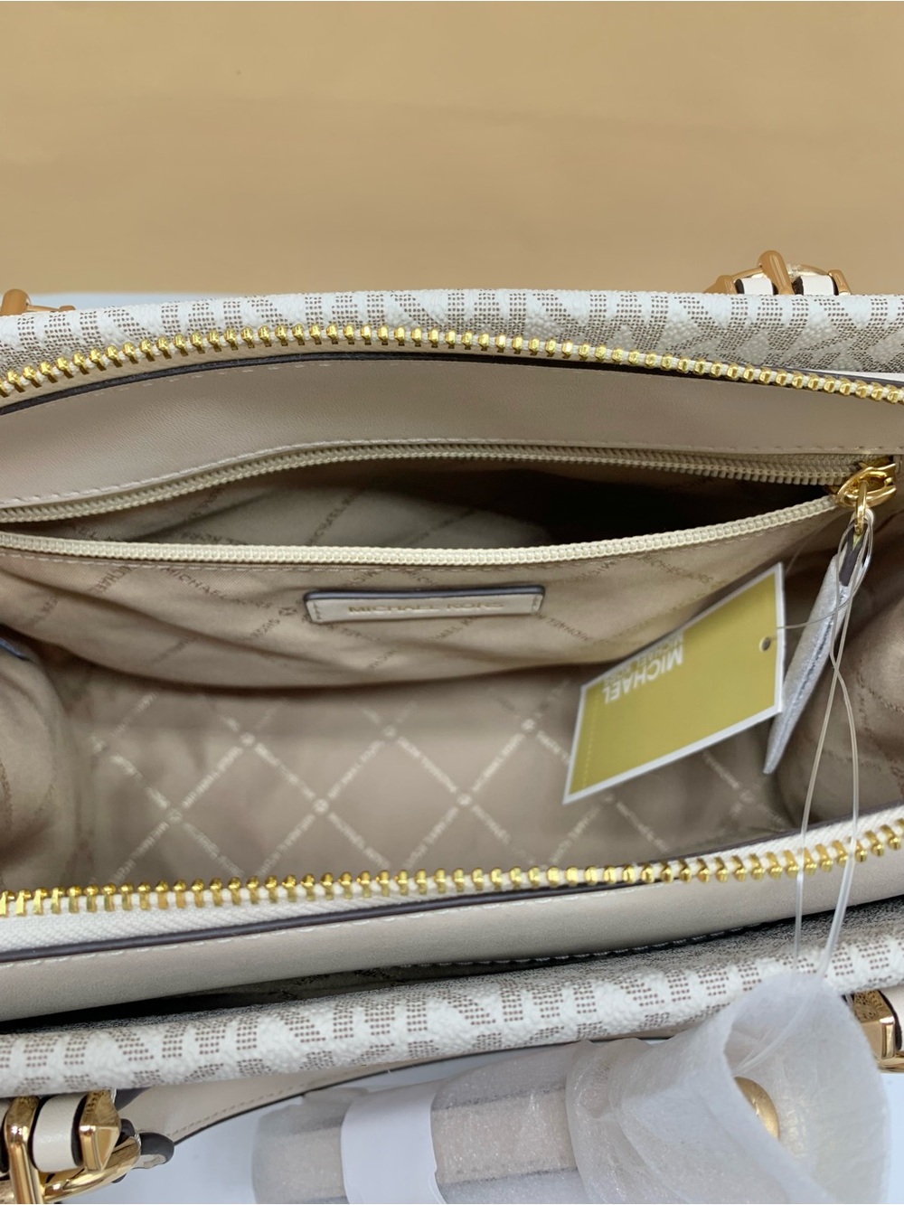 Michael Kors Marilyn Medium Embellished Signature Logo Satchel - Picture 13 of 14